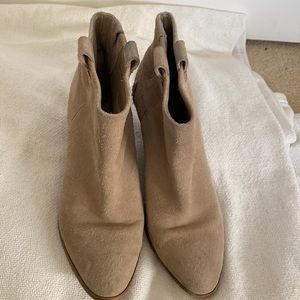 Suede ankle boots by J. Crew.